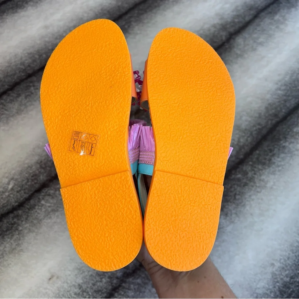 Sophia Webster Jute Flower Sandals